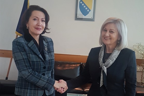 Предсједавајућа Представничког дома Парламентарне скупштине БиХ Борјана Кришто разговарала с амбасадорком Румуније у БиХ
